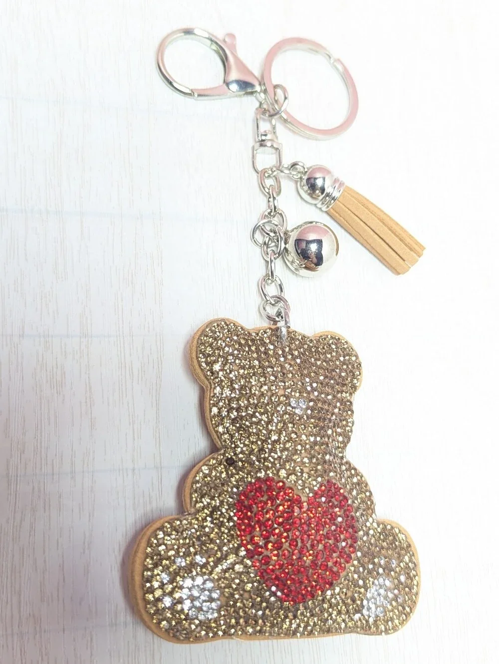 Teddy Bear Bag Charm Keychain